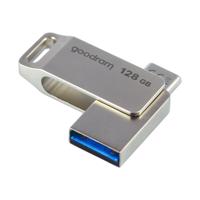 128 GB USB 3.2 Gen 1 USB / USB C OTG flash disk ODA3 Goodram - stříbrný 5908267960271