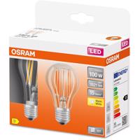 2Pak LED žárovka LED E27 A60 11W = 100W 1521lm 2700K Teplá bílá 300° Filament OSRAM STAR OSRSTALL0340