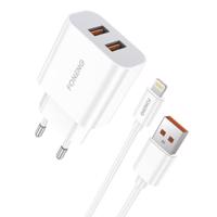 2x síťová nabíječka USB Foneng EU45 + kabel USB Lightning