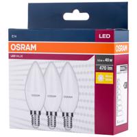 3PAK LED žárovka LED E14 B35 4,9W = 40W 470lm 2700K Teplá bílá OSRAM Value OSRVALU0520