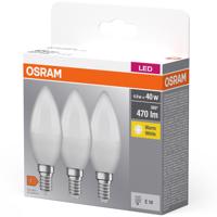 3PAK LED žárovka LED E14 B37 4,9W = 40W 470lm 2700K Teplá bílá 200° OSRAM LEDVZAR1252