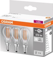 3PAK LED žárovka LED  E14 P45 4W = 40W 470lm 4000K Neutrální bílá 320° Filament OSRAM Base OSRLED4670