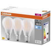 3PAK LED žárovka LED E27 A60 6,5W = 60W 806lm 4000K Neutrální bílá 300° Filament OSRAM BASE OSRLEDW3552