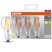 3PAK LED žárovka LED E27 A60 CL 11W = 100W 1521lm 2700K Teplá bílá 300° Filament OSRAM BASE OSRLEDW3120