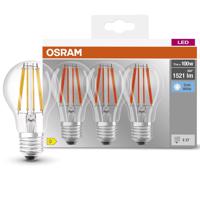 3PAK LED žárovka LED E27 A60 CL 11W = 100W 1521lm 4000K Neutrální bílá 300° Filament OSRAM BASE OSRLEDW3125