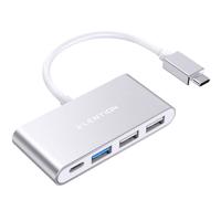 4 v 1 Lention USB-C na USB 3.0 + 2x USB 2.0 + rozbočovač USB-C (stříbrná)