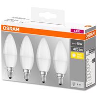 4PAK LED žárovka LED E14 B35 5W = 40W 470lm 2700K Teplá bílá 300° OSRAM Base OSRLEDW1025