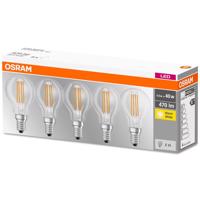 5PAK LED žárovka LED E14 P45 4W = 40W 470lm 2700K Teplá bílá Filament OSRAM Base OSRLEDW3040