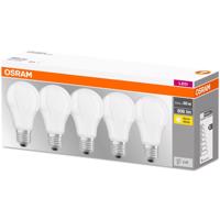 5PAK LED žárovka LED E27 A60 8,5W = 60W 806lm 2700K Teplá bílá 300° OSRAM Base OSRLEDW2040