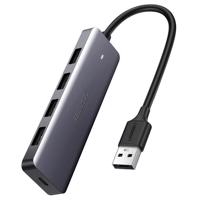 Adaptér 4 v 1 UGREEN USB na 4x USB 3.0 + USB-C (šedý) 053456