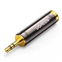 Adaptér Ugreen audio adaptér z 3,5mm (samec) na 6,35mm mini jack (samice) šedý (AV168) 6957303867110