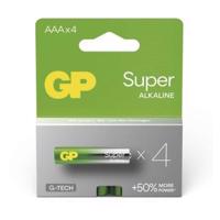 Alkalická baterie GP Super AAA (LR03) - 4 ks B01114