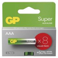 Alkalická baterie GP Super AAA (LR03), 8 ks