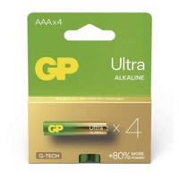 Alkalická baterie GP Ultra AAA (LR03) - 4 ks B02114