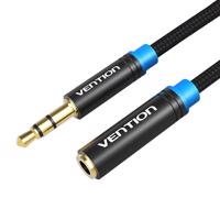 Audio kabel 3,5 mm samec-samec s bavlněným opletením Vention VAB-B06-B200-M 2 m černý