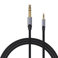 Audio kabel 3,5 mm TRS na 6,35 mm Vention BAUHF 1 m šedý