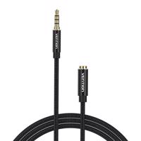 Audio kabel TRRS 3,5 mm samec na 3,5 mm samici Vention BHCBJ 5 m černý