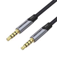 Audio kabel TRRS 3,5mm mini jack Vention BAQHF 1m šedý