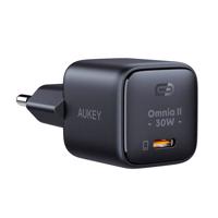 Aukey PA-B1L,USB-C, 30W síťová nabíječka (černá)