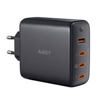 Aukey PA-B7S, 1xUSB-A, 3xUSB-C, 100W GaN síťová nabíječka (černá)