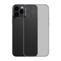 Baseus Frosted Glass Case pevné pouzdro pro iPhone 13 Pro s gelovým rámečkem černé (ARWS000401) 6932172601706