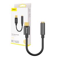 Baseus L54 USB-C + audio adaptér mini jack 3,5 mm (černý) 020121