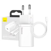 Baseus Super Si Quick Charger 1C 20W s kabelem USB-C na Lightning 1m (bílý) 025069 025069