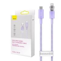 Baseus USB-C na Lightning Explorer Series rychlonabíjecí kabel 1m, 20W (fialový) 048743