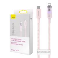 Baseus USB-C na Lightning Explorer Series rychlonabíjecí kabel 1m, 20W (růžový) 048746