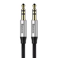 Baseus Yiven 1,5 m audio kabel mini jack 3,5 mm AUX (černý/stříbrný) 020942