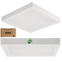 Berge Čtvercový LED panel přisazený bílý - 24W - PC - neutrální bílá BP011