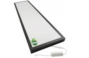 Berge LED panel přisazený černý - 30x120 - 60W - neutrální bílá BRG7780