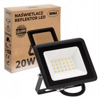 Berge LED reflektor 20W IP65 PREMIUM - studená bílá BN1004