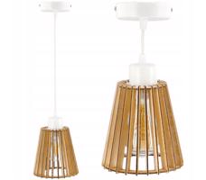 Berge LED stropní svítidlo LUCA04 - 1xE27 - WHITE WOOD PB0001-LUCA04