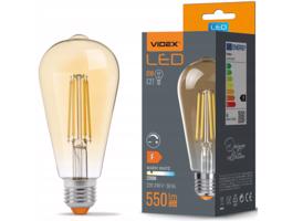 Berge LED žárovka filament AMBER - E27 - 6W - ST64 - stmívatelná - teplá bílá