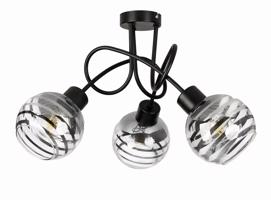 Berge Stropní svítidlo LED LOFT 3xE27 GLASS BALL LK002-3XK013