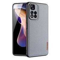 Dux Ducis Fino pouzdro s nylonovým potahem pro Xiaomi Redmi Note 11 Pro+ 5G (Čína) / 11 Pro 5G (Čína) / Mi11i HyperCharge / Poco X4 NFC 5G modré 6934913043899