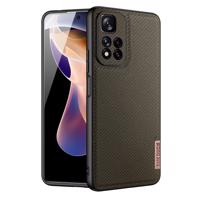 Dux Ducis Fino pouzdro s nylonovým potahem pro Xiaomi Redmi Note 11 Pro+ 5G (Čína) / 11 Pro 5G (Čína) / Mi11i HyperCharge / Poco X4 NFC 5G zelené 6934913043905