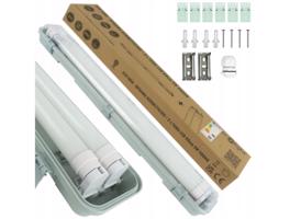 Eco Light Hermetické svítidlo 60cm + 2x LED trubice neutrální bílá - SET EC61060