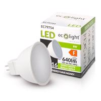 Eco Light LED žárovka MR16 GU5.3 12V 8W teplá bílá