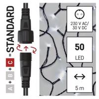 Emos Standard LED spojovací vánoční řetěz, 5 m, venkovní i vnitřní, studená bílá D1AC02