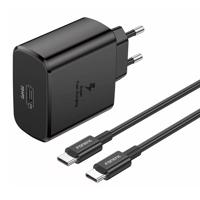 Foneng EU62 USB-C 45W síťová nabíječka + kabel USB-C (černý)