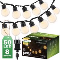 Girlanda zahradní světelný řetěz 8m 50x LED 3000K NESSA LUMILED