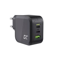 Green Cell GC PowerGaN 65W nabíječka (2x USB-C Power-Delivery, 1x USB-A compatible s Quick Charge 3.0) CHARGC08