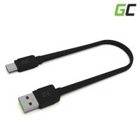 Green Cell kabel GCmatte USB-C Flat kabel 25 cm s rychlo nabíjením KABGC03