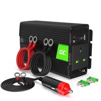 Green Cell měnič napětí do auta 24V na 230V 300W/600W modifikovaný sinus  UK zásuvka INV02UK