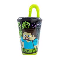 Hrnek / bidon s brčkem STOR 40430 430 ml Minecraft (černý)