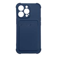 Hurtel Card Armor Case pouzdro pro iPhone 13 mini card wallet silicone armor case Air Bag navy blue 5907769335259