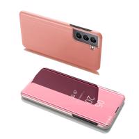 Hurtel Clear View Case flipové pouzdro Samsung Galaxy S22+ (S22 Plus) růžové 5907769337802