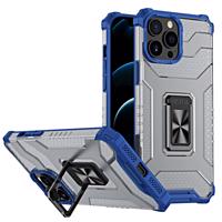 Hurtel Crystal Ring Case obrněný hybridní kryt + magnetický držák iPhone 13 Pro modrý 5907769330957